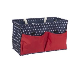 Krush Container All-Purpose Utility Tote Water-Resistant Vinyl Red White Blue