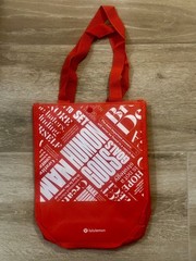 3 LULULEMON Reusable Shopping Totes Bags: Large Silver, Small Red & Black