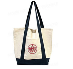 TRADER JOE’S Market Shopping Tote Bag Canvas ECO-Friendly Beach Picnic School