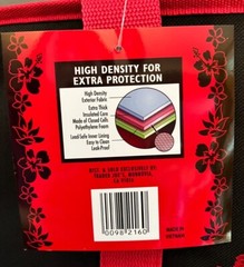 Trader Joe’s Black/Red Reusable Insulated Grocery Bag Extra Large 7 Gallons NWT