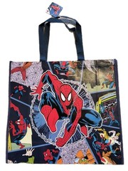 Marvel Spiderman X-Large Blue Reusable Shopping Gift Bag with Handle🆕Free Ship!