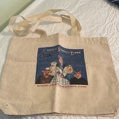 Charlie Daniels Band Road Dogs Beige Graphic Print Canvas Tote Bag 15x16x16