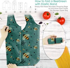 Set of 6 X-Large Animal Print Reusable Grocery Bags – Stylish Eco-Friendly Tote