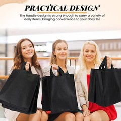 80 Pcs Non Woven Tote Bags Bulk Large Reusable Gift Bag Reusable Grocery Bags…
