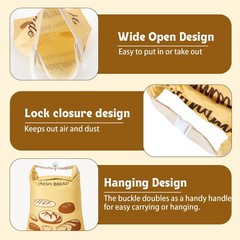 2 PACK Bread Bags for Homemade Bread, Gift 17 inches x 14 inches, Yellow