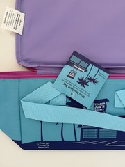 Trader Joe’s Mini Insulated Tote Bag 1.5 Gallons Blue/Lavender/Pink – New