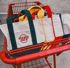NWT Trader Joe’s Mini Canvas Reusable Tote Bags 4 Color SET – SOLD OUT IN STORES