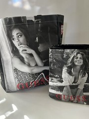 Lot of 2 GUESS Reusable Tote Bag Jennifer Lopez Limited Edition Plus Model