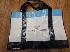 Vineyard Vines XL Reusable Shopping Tote Bag, Beach Bag 22″ X 16″ XTRA LARGE