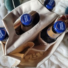 NWOT Canvas Reusable Six Pack Bag I Heart Craft Beer