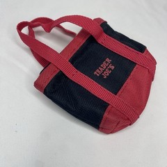 SMALL 🔥TRADER JOE’S Red & Black Micro Tote Shopping Mini Grocery Bags Coin Bag