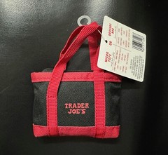 Trader Joes Micro Tote With Grocery Bag 2 In 1 Mini Limited Edition Red
