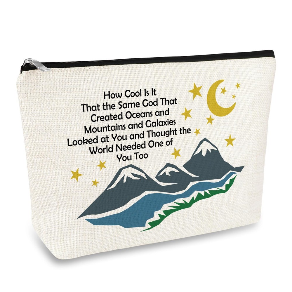 Inspiring Gifts Inspirational Gift for Teen Girl Makeup Bag beige