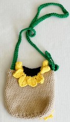 Handmade Sunflower Sling Bag Crochet Boho Crossbody Shoulder Bag