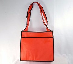Red Fabric Reusable Tote ~ 15″x14″, Shopping, Crafts, Gym, Beach, Spa ~ #BG-113