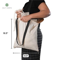 Pack of 5 | 6 | 12 | 24 | 48 – 100% Cotton Reusable Tote Bags – Bulk Grocery …