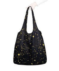 Foldable Tote Women Men Ultra-Lightweight Reusable Grocery Standard Stars