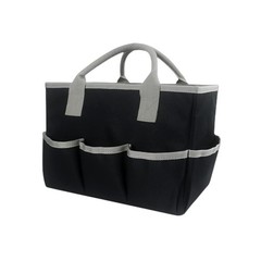 Black Desktop Tote Storage Bag Craft Caddy Organizer 5 Pockets Handles