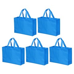 10 Pack Reusable Gift Bag, DIY Blank Non-Woven Tote Bags(Sky Blue, 30 x 40cm)