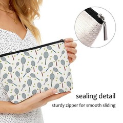 Cute Tennis Makeup Bag Gifts 9″W x 7″H, Multicolor 0700