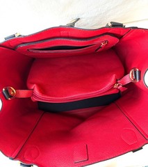 Multi-color Tote Bag with red interior