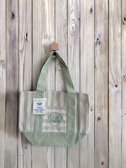 Trader Joe’s Mini Pastel Stripe Canvas Tote Bag Limited Edition Set Of 4 11x11x6