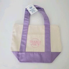 Trader Joe’s Mini Pastel Tote Bag Purple 2026 Easter Spring Sold Out IN HAND
