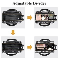 Ethereal Clear Makeup Bag, Large Opening TSA 9.8 X 5.9 X 6.3 Inches, Black