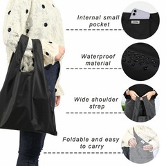 Large Reusable Bags Shopping Washable Foldable 6 Pack Grocery Bags Heavy Duty