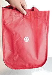 Lululemon Red | Black Reusable Shopping Gift Bag Medium Yoga Tote 9.5″ x 12″