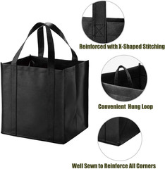 10 Pack Reusable Reinforced Handle Grocery Bags – Heavy Duty Large Shopping Tote