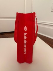 Lululemon Red and White ‘Made To Feel’ Reusable Tote Bag Excellent Condition