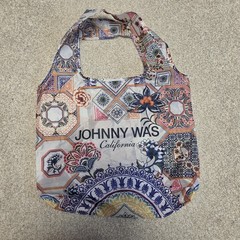 Johnny Was Reusable Foldable Shopping Tote Bags Lot of 3 Floral Print NWOT