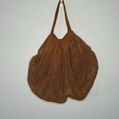 World Market Reusable Mesh Market Bag Orange 100% Cotton Made India Eco Friendly