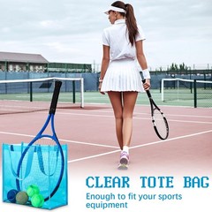 6 Pcs Clear Tote Bag Stadium Approved Plastic Hand Bag(Clear Colorful)