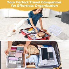 Clear Hard Shell Zipper Case – Waterproof, Durable S, With White Trim