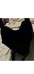 Black Canvas Foldable Reusable Tote Bag ‘Family Connected By Heart’