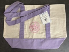 Trader Joe’s Standard Size Canvas Tote Bag Pastel Purple – New with Tags