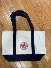 Trader Joe’s Bag Canvas Reusable Heavy Cotton Basic Style Shopping Navy Large