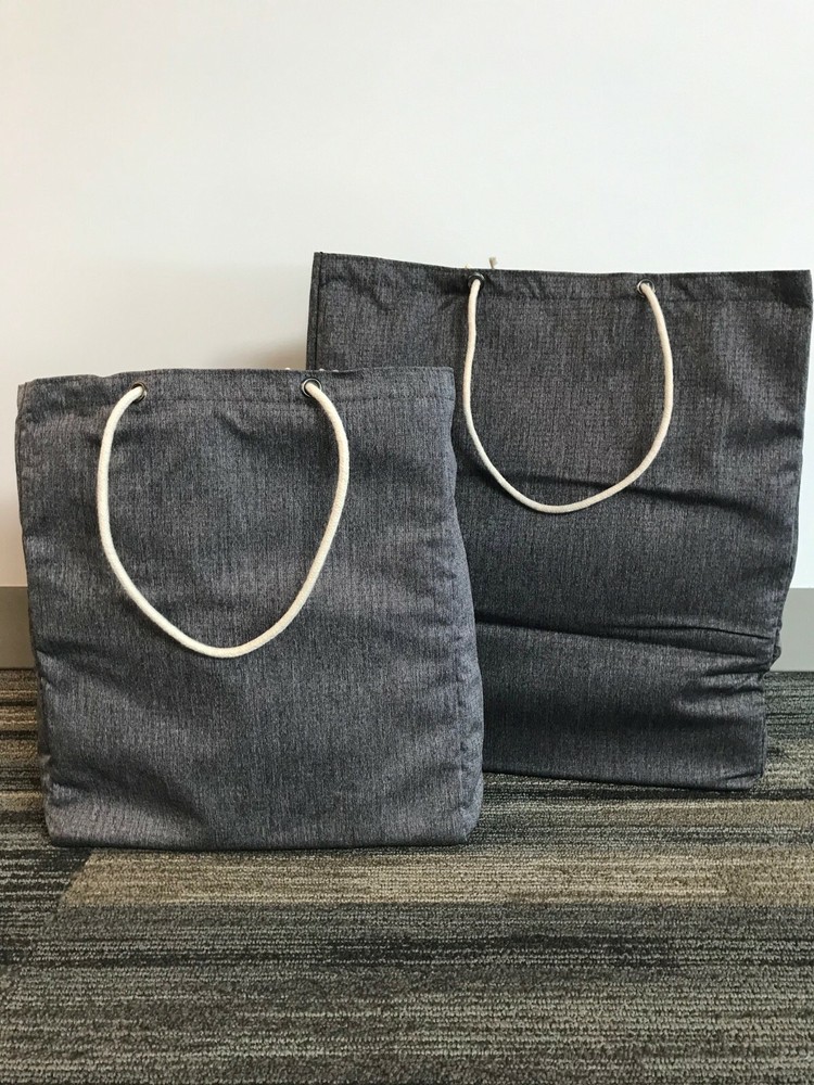 Reusable Foldable 2 Tote Bag Set – Perfect for Groceries, Storage, Car, Gift Bag