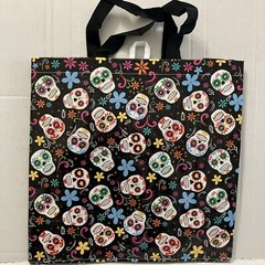 Tesco Day of the Dead Tote Bag Small Sugar Skull Dias Muertas Halloween Flowers