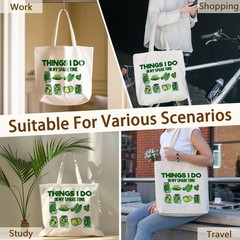 Pickle Tote Bag For Women Man, Things I Do In My Spare Time Tote Bag, Reusabl…