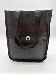 Lululemon Reusable Shopping Small Tote Bag Handle – Black & White Logo.