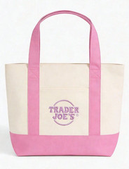 Trader Joe’s Mini Pastel Canvas Tote Bag NWT Blue Green Pink Purple | US Stock