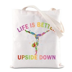 FOTAP Gymnast Cosmetic Bag Inspirational Gift 8 x 7 x 9 inches, White