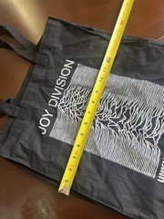 Joy Division Unknown Pleasures Large Reusable Cotton Tote Bag Black