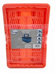 Storage Essentials Collapsible Basket Reusable Bag Foldable Red Plastic 7.4L