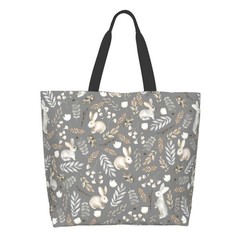 Cute Easter Bunny Tote Bag Women Casual Shoulder Bag Shopping Travel