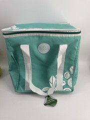 Whole Foods Market Insulated Cooler Lunch Bag Mint Green White Zip Tote