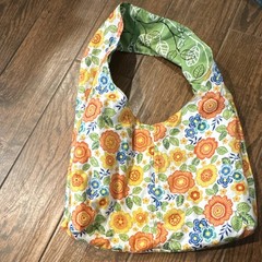 Multicolor Fabric Reusable Shopping Bag Foldable Floral & Nature 16x11x20 in